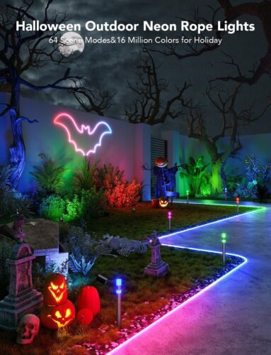 Govee Outdoor Neon Rope Lights, 32.8ft RGBIC IP67 32.8ft, Multicolor - Picture 3 of 9