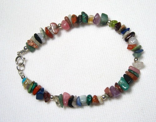 Lyn's Jewelry Gemstone Chip Bracelets Silver 7" - Picture 4 of 13