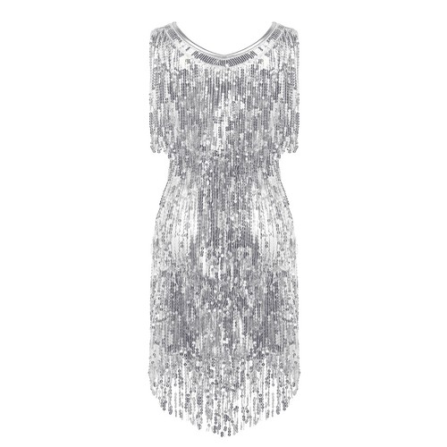 Women's Sequins Tassel Dress Latin Jazz Rumba Tango Cha Cha Tango Dance AU - Picture 31 of 118