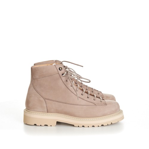 BRUNELLO CUCINELLI 1395$ Beige Nubuk Urban Outdoor Stiefel mit Cordeinsatz - Bild 8 von 11