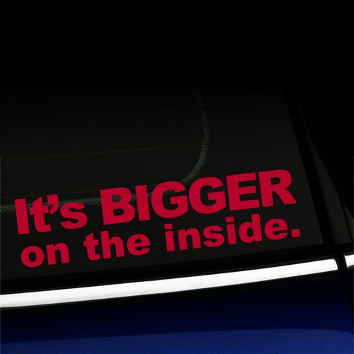 It's bigger on the inside - Funny Sticker Decal for MINI Cooper - Choose color! - Picture 14 of 26