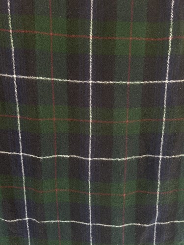 RALPH LAUREN Millbrook Collection Tartan Plaid Classic Wool Navy Blanket - Picture 3 of 3