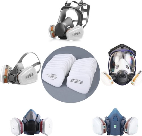 100 Stück 5N11 Baumwollfilter Ersatz für 6100 6200 6800 7502 Atemschutzfilter - Bild 12 von 12