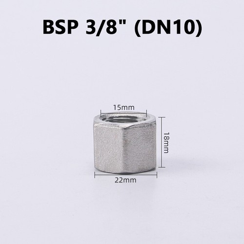 304 Stainless Steel Hex End Cap 1/4" - 2" BSP Female Thread Pipe Fittings 150lbs - Picture 13 of 19