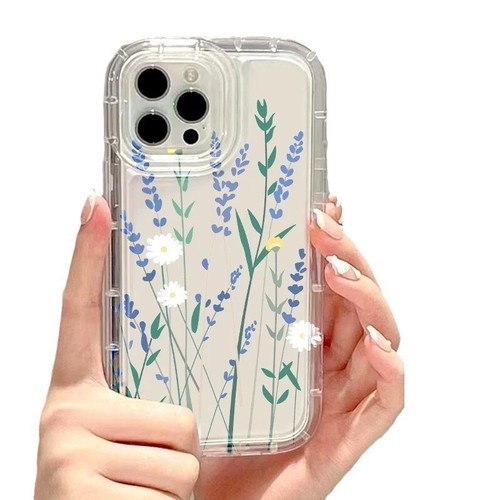 Floral Clear Case for iPhone 16 15 Pro Max 12 13 7 8 Shockproof Soft Phone Cover - Picture 5 of 20