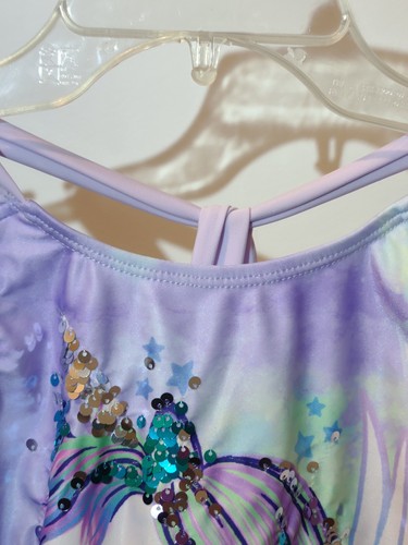 Girls Unicorn Bathing Suit Multicolored M (7-8) - Picture 2 of 6