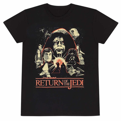 Star Wars T-Shirt Return Of The Jedi Montage New Black Official - 第 1/4 張圖片