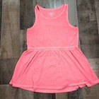 Justice Girls Size 16 Regular Solid Casual Round Neck Racerback Pink Tank Dress
