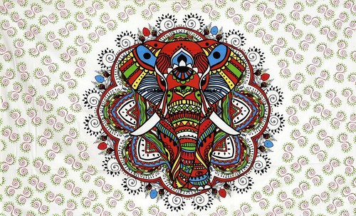 Wholesale lot 5 PC Indian Mandala Tapestry Wall Hanging Bedspread Twin Bedding - Picture 3 of 5