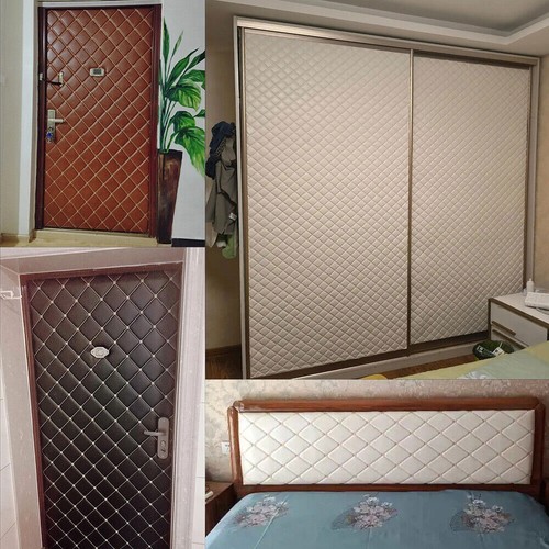 Kunstleder Vinyl Stoff dick gesteppt Schaumstoff Rückseite Rautenmuster für Polster - Bild 3 von 34