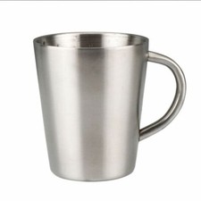 350ML Stainless Steel Coffee Mug Double Layer Water Cup with Handle Beer Cup