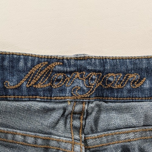 Delias Morgan Blue Denim Cuffed Cut Off Shorts Womens Size 5/6L - Picture 4 of 6