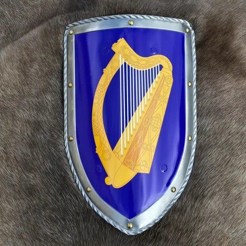"Irish Harp Shield Emblem -- Traditional Coat of Arms Design" - Picture 2 of 5
