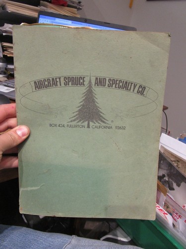 1977 Aircraft Spruce Specialty Company Fullerton California Catalog Plane Plans