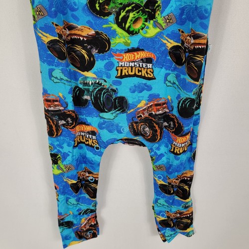 Neu mit Etikett Posh Peanut X Hot Wheels Monster Trucks 18-24 M BasicRacerback Strampler Bambus - Bild 3 von 8