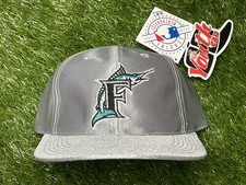 VINTAGE FLORIDA MIAMI MARLINS SILVER BOYS YOUTH SNAPBACK HAT CAP NEW W/ TAGS