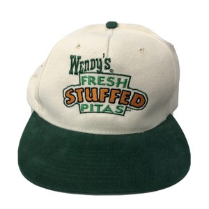 Wendy-039-s-Fresh-Stuffed-Pitas-Hat-Employee-Embroidered-Snapback-Adjustable-Back