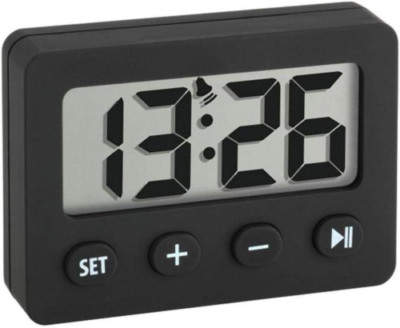 TFA Dostmann Digitalwecker, 60.2014.01, Timer und Stoppuhr, Schwarz