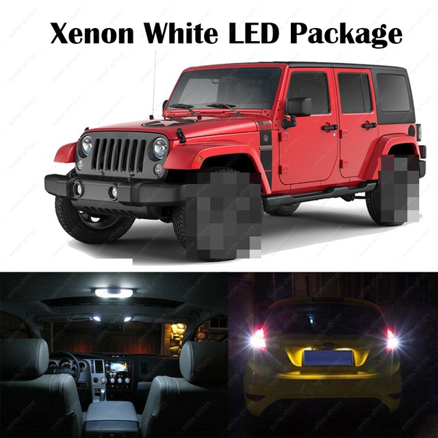 6 X White Led Interior Bulb License Plate Lights For 2007 2017 Jeep Wrangler Jk