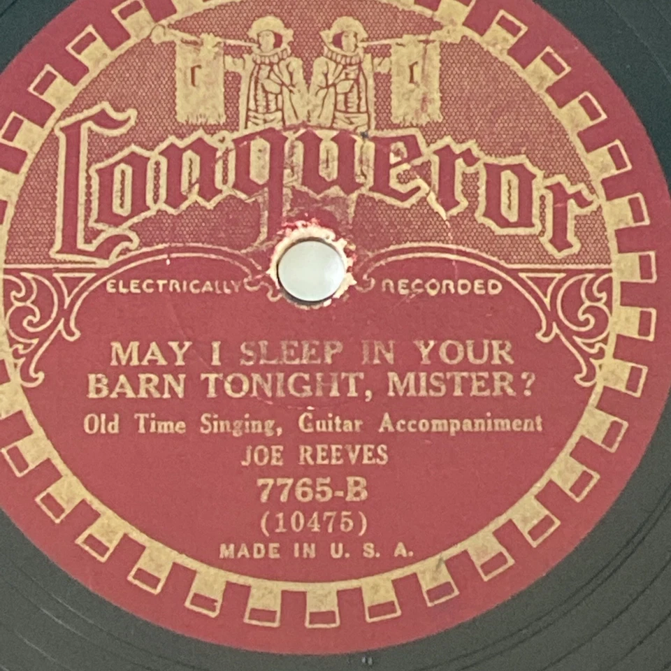 MILLER WIKEL - Joe Reeves 78 rpm CONQ 7765 Sleep In Your Barn Tonight Mister E - Image 3 of 4