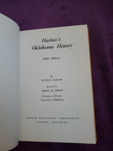 Harlow's Oklahoma History by Victor Harlow (HC, 1967, Fifth Edition, ED5) - Picture 3 of 14