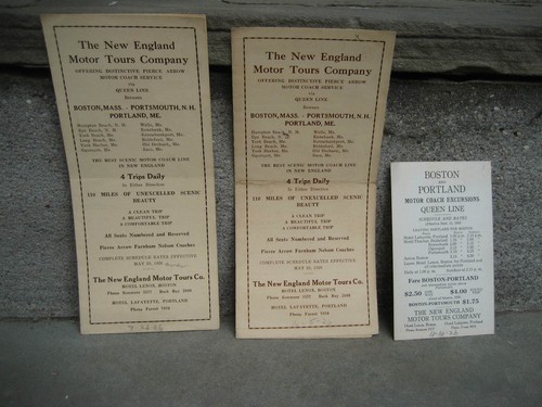 1926 New England Motor Tours Company Queen Line Brochures - Picture 1 of 5