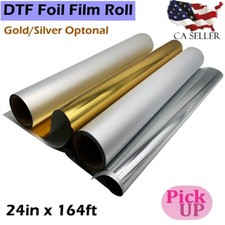 CA PICK-UP 24in x 164ft DTF Gold / Silver Foil Film Roll, Cold Peel