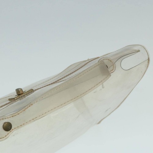 HERMES Vinyl Kelly Hand Bag Vinyl Clear Auth bs17368 - Picture 6 of 19