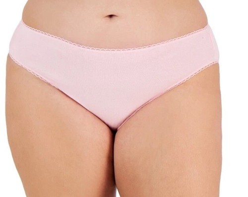 Charter Club Plus Size Pretty Cotton Bikini Underwear Orchid Pink sz. 3X - Picture 6 of 6