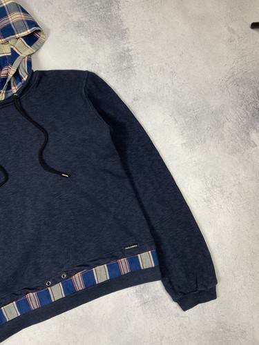 Dolce Gabbana Italy Designer Hoodie Dark Blue Avant Garde Men’s Size L Y2K - Picture 3 of 13