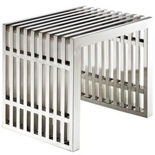 Modway Furniture Gridiron Small Bench, Silver - EEI-569-SLV