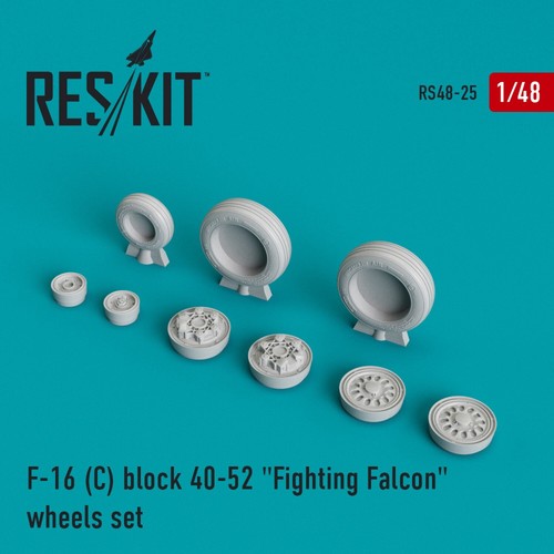 ResKit RS48-0025 Scale 1:48 model F-16C block 40-52 "Fighting Falcon" wheels set - Picture 12 of 12