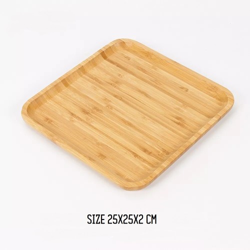 Natural Wooden Bamboo tray Wood Plate Japanese Dinner Plate Tea tray Coffe plate - Picture 13 of 13