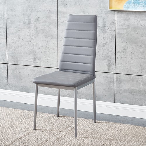 New Set of 4 / 6 Dining Chairs Padded Seat High back Metal Legs Home Furniture - Picture 26 of 39