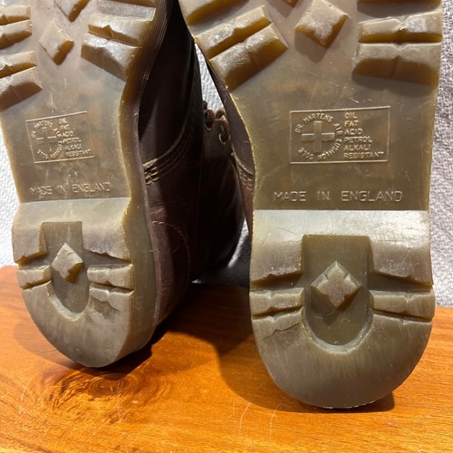 Vintage Dr Martens 1460 Stiefel Herren 11 Braun Leder Ösen Combat Made In England - Bild 17 von 20