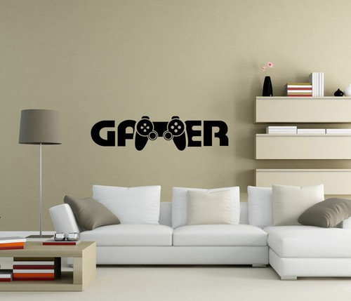 Gamer Game Controller Wandaufkleber Wandkunst Aufkleber Wohnkultur Zitat UK ZX69 - Bild 1 von 4