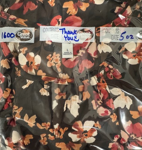 CROFT & BARROW Peasant Top Women’s Multicolor Floral Satin Long Sleeve Blouse L - Bild 19 von 19