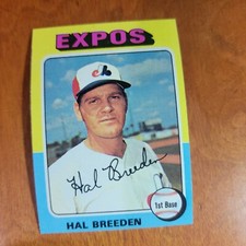 1975 Topps Mini Montreal Expos Baseball Card #341 Hal Breeden - NM-MT 