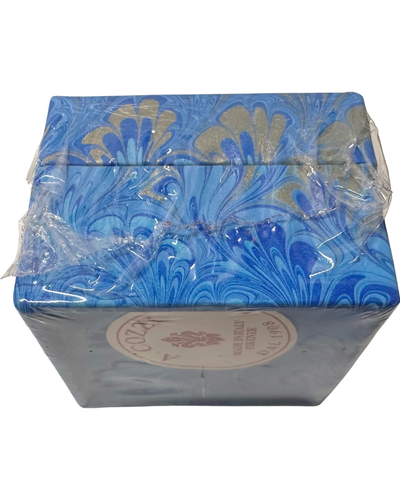 New in Wrap Alberto Cozzi Firenze Marbled Trinket Box Blue Paper Italy - Picture 10 of 13