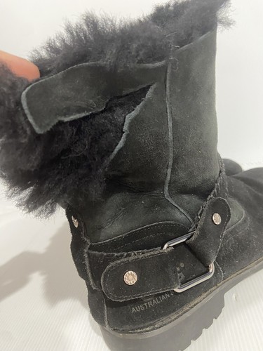 Ugg Australian Shepherd Women Boots Sheepskin Lining Suede Upper Sarah US M9 W11 - Picture 2 of 10