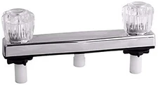 Mobile Home/RV 8" Chrome Shower Faucet with Clear Handles