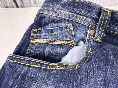 Jeans vintage Southpole neri denim larghi gamba larga taglia 38 grunge skater Y2K - Foto 5 di 21