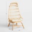 natural rattan fallon cocoon chair with cushion