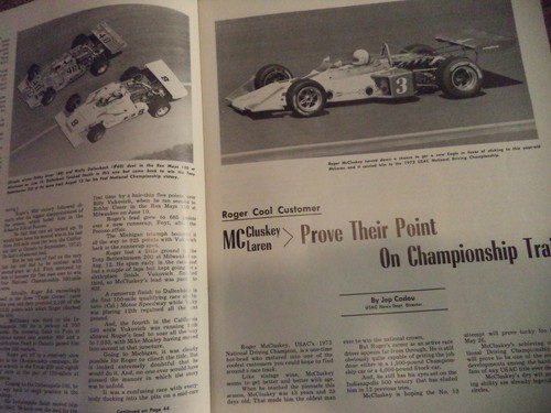 1973 USAC Magazine US Auto club VOL. 4  NO. 2 Edition 1973 USCA PHOTO ALBUM - Picture 3 of 12