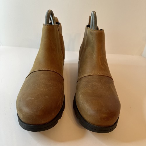 Sorel Boots Womens 11 Emelie Chelsea Ankle Bootie Brown Leather Casual - Picture 2 of 12