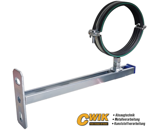 Wandhalterung mit Rohrschelle D 80 - 160mm Wandhalter Rohrhalter  - Bild 1 von 3