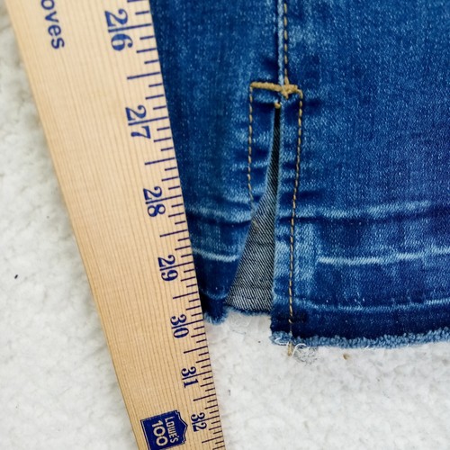 Bleu Jeans Womens 8 (30x30) Blue Mid Rise Stretch Boot Raw Hem Cotton Blend - Picture 3 of 11