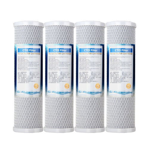 4 Pack 5 Micron 10" x 2.5" CTO Carbon Block Water Filter Replacement Cartridge - Picture 1 of 13