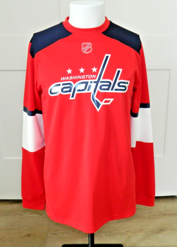 NEW Adidas NHL Washington Capitals Men Lg Sleeve Shirt sz S - Picture 5 of 7