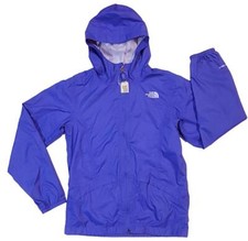 THE NORTH FACE Dazzling Blue Hooded Dry Vent ZIPLINE RAIN JACKET Large 14-16